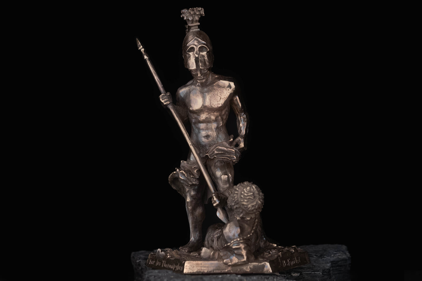 Lever de Soleil sur les Thermopyles - Statuette en bronze